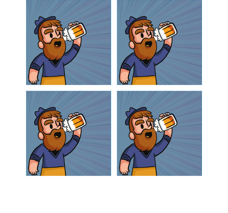 Underlag øl glade ølentusiaster - Tenstickers