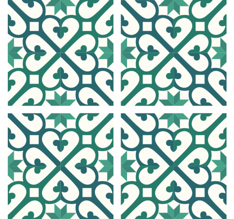 Intrikat geometrisk mønster underlag - Tenstickers