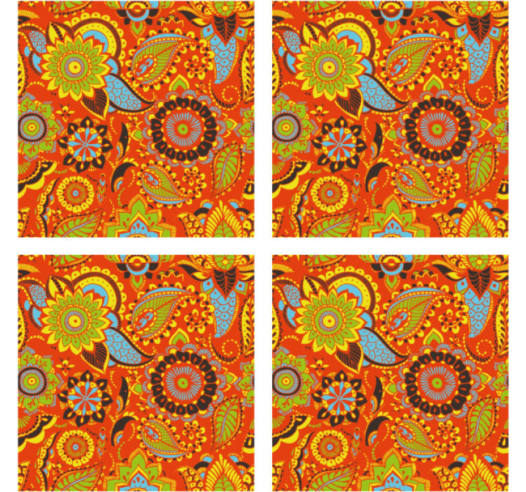 Vibrerende botanisk mønster underlag nerdete - Tenstickers