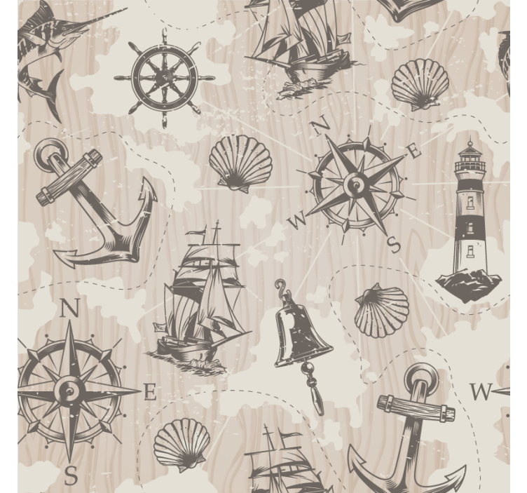 Underlag nerdete maritime mønstre - Tenstickers