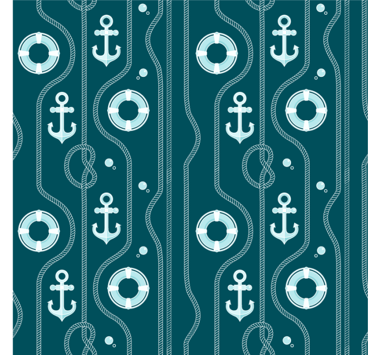 Underlag øl med anker og livbøyer mønster - Tenstickers