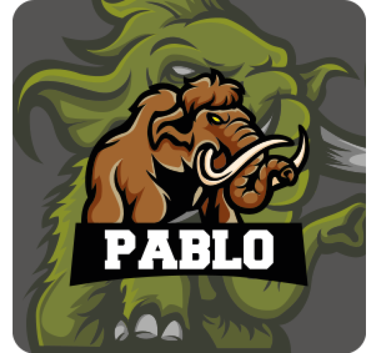 Underlag nerdete mammut emblem kunst - Tenstickers