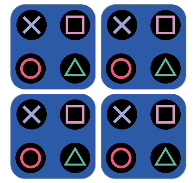 Morsomt fargerikt playstation -mønster underlag nerdete - Tenstickers