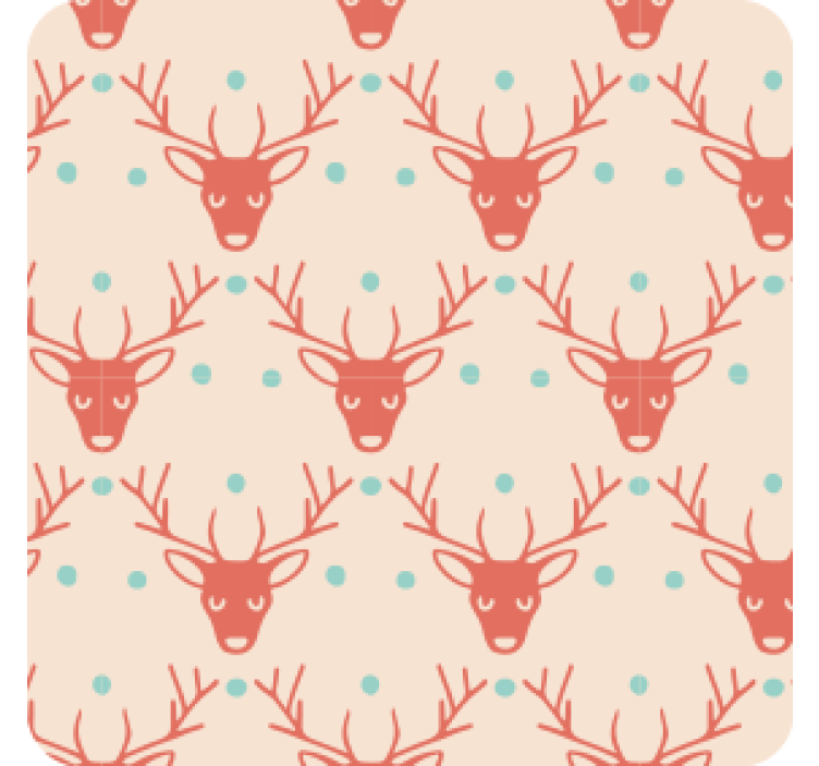 Rødrein mønster underlag jul - Tenstickers