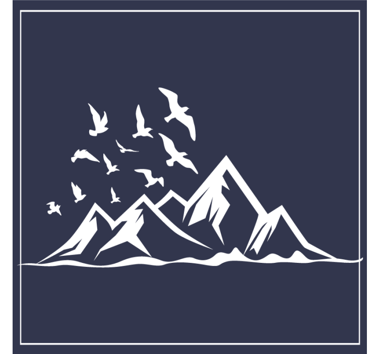 Underlag fjellandskap silhuett - Tenstickers