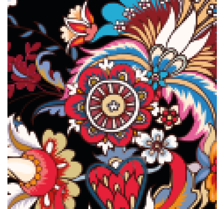 Lively floral composition underlag - Tenstickers