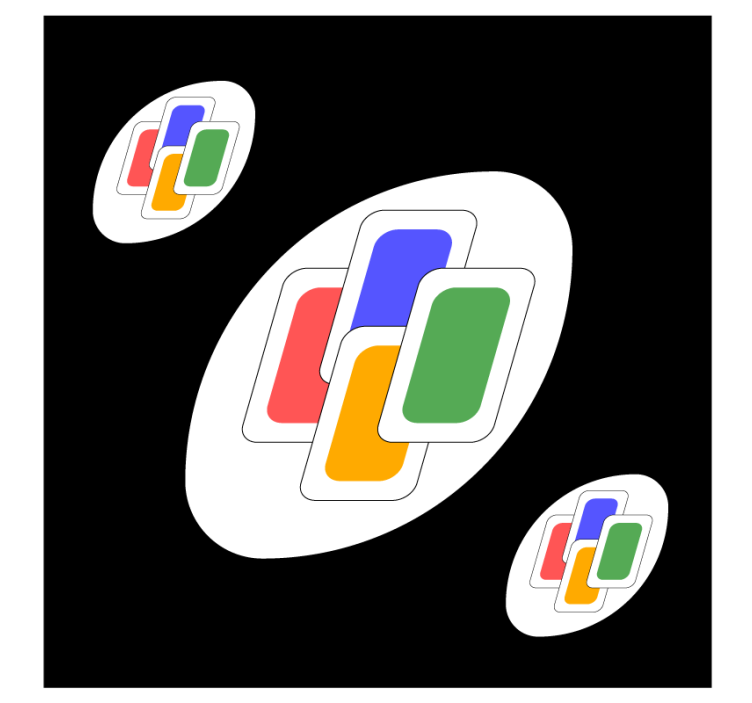 Fargerike overlappende former underlag nerdete - Tenstickers