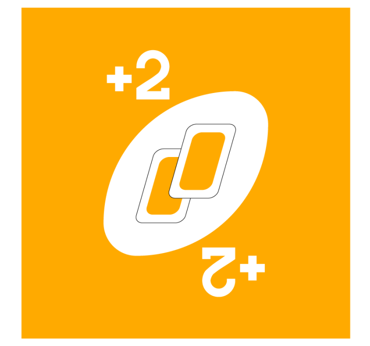 Underlag nerdete med to sammenkoblede former med tall - Tenstickers