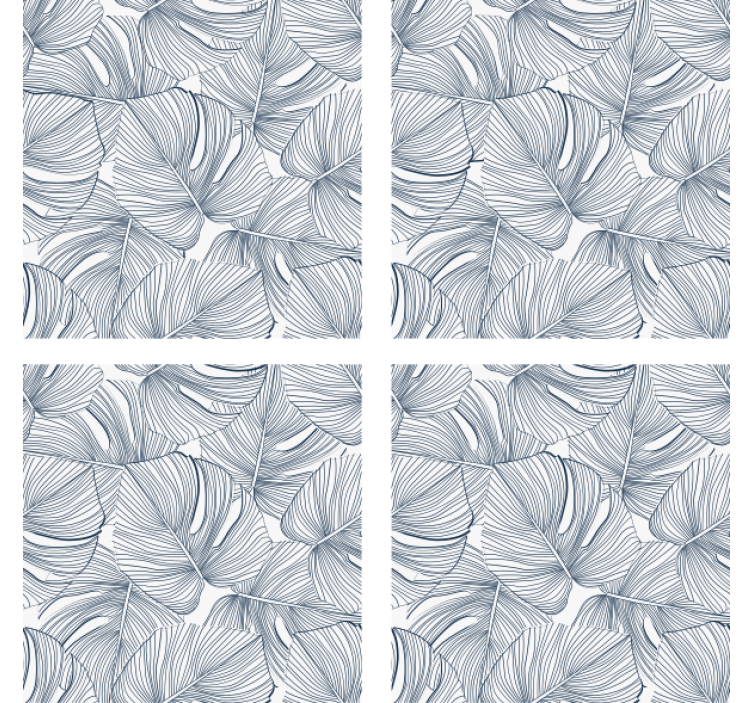 Underlag med bladmønster design - Tenstickers