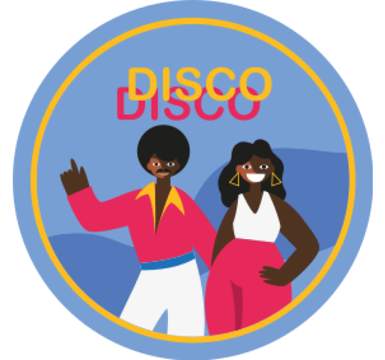 Disco dansefest underlag nerdete - Tenstickers