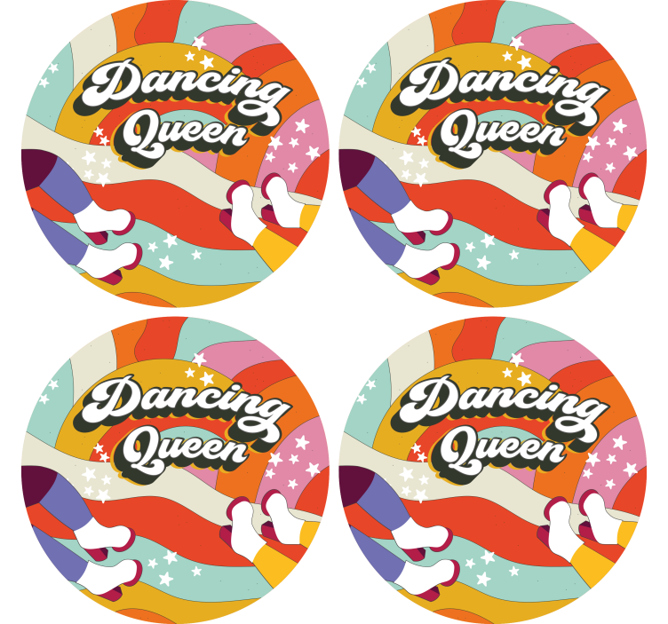 Underlag tilpasset fargerik dansefotdesign - Tenstickers