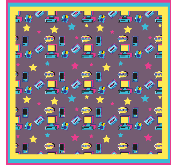 Retro teknologi mønster underlag nerdete - Tenstickers