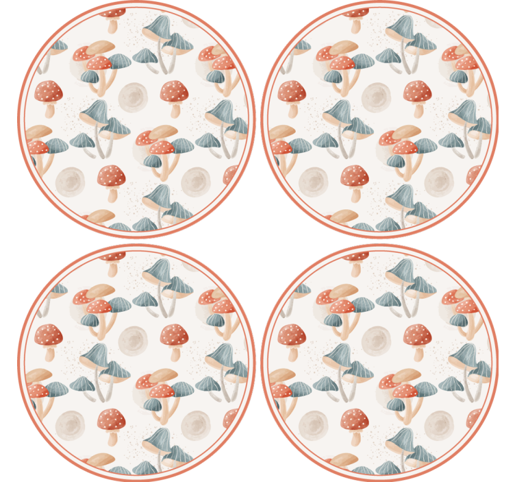 Underlag nerdete fargerike soppmønstre - Tenstickers