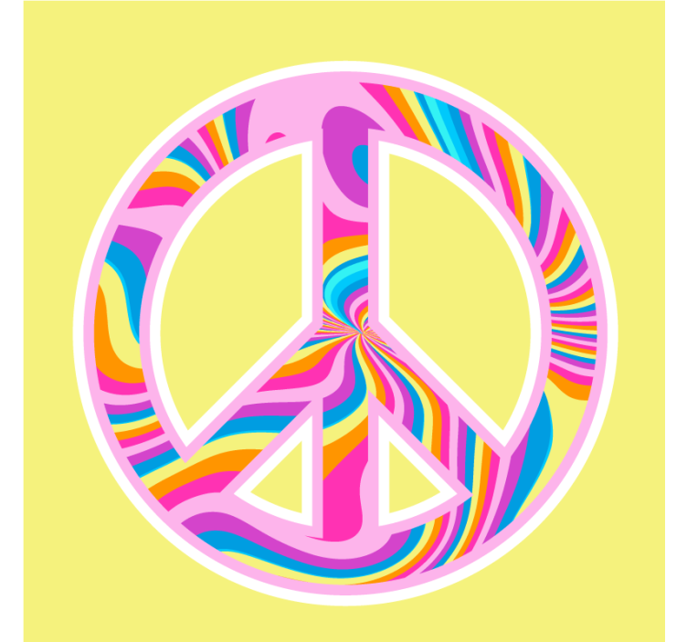 Vibrant peace emblem underlag nerdete - Tenstickers