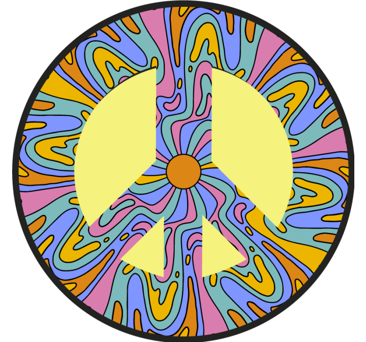 Vibrant fredssymbol underlag nerdete - Tenstickers