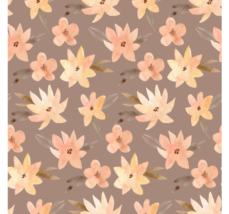 Aquarella blomster pastellfarger flere glassbrikke - Tenstickers