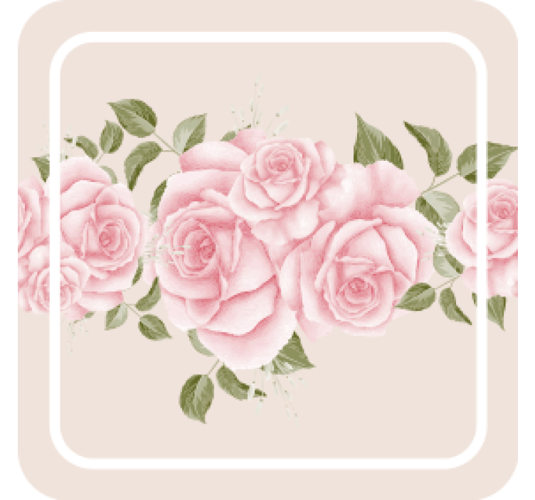 Moderne underlag rosa blomsterarrangement - Tenstickers