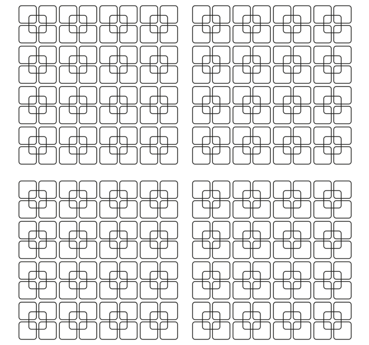 Sorte firkanter urbane mønster underlag moderne - Tenstickers