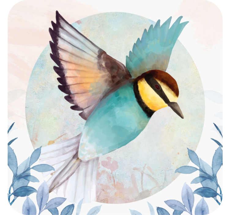 Fargerik flygende fugl underlag nerdete - Tenstickers