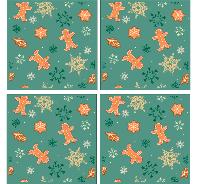 Pepperkakemønster underlag jul - Tenstickers