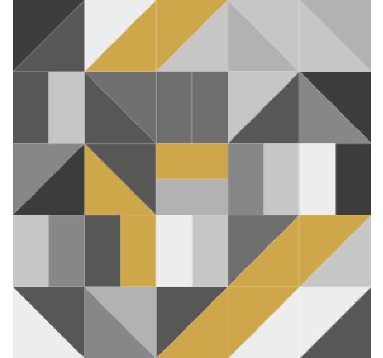 Underlag geometriske klosser med gult - Tenstickers