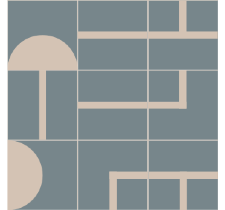 Underlag moderne med geometrisk mønster og kurver - Tenstickers