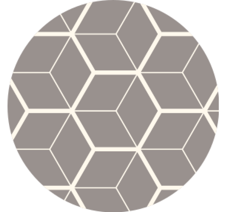 Grått og hvitt sekskantmønster flere glassbrikke - Tenstickers