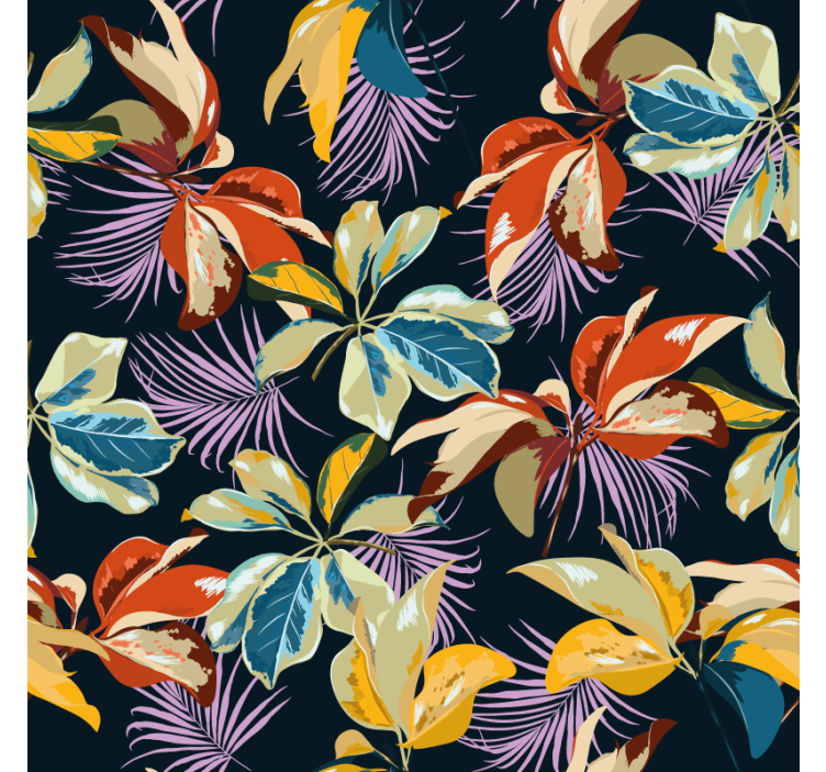 Fargerikt bladmønster underlag - Tenstickers