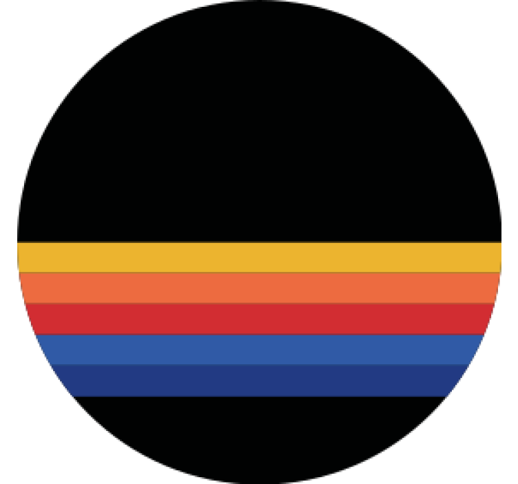 Fargerikt stripete sirkulært mønster underlag - Tenstickers