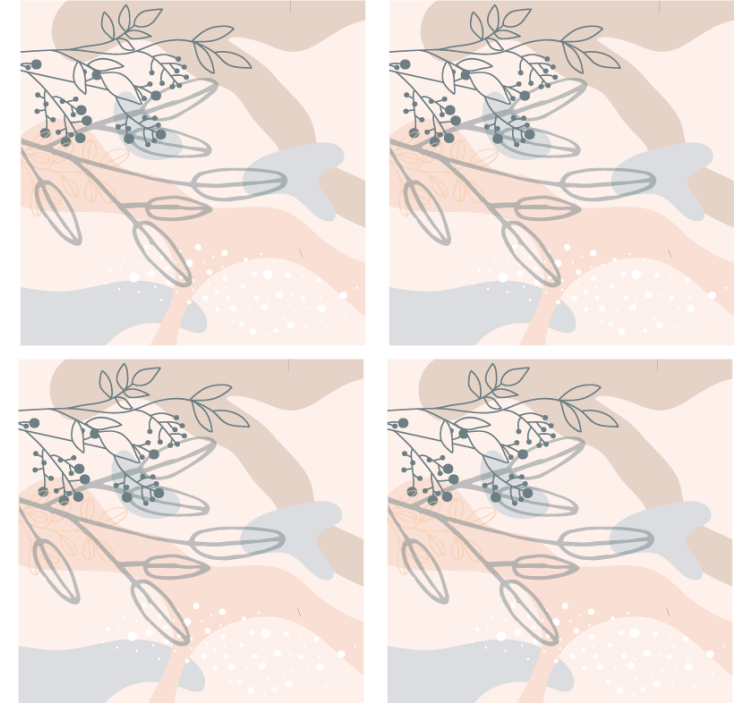 Blomsterabstrakte mønstre underlag - Tenstickers