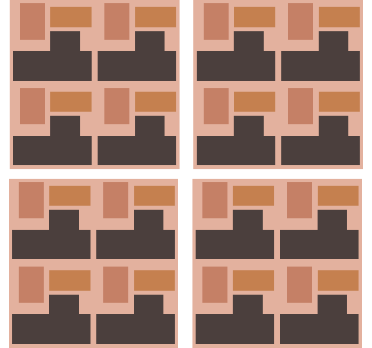 Geometrisk blokkarrangement underlag - Tenstickers