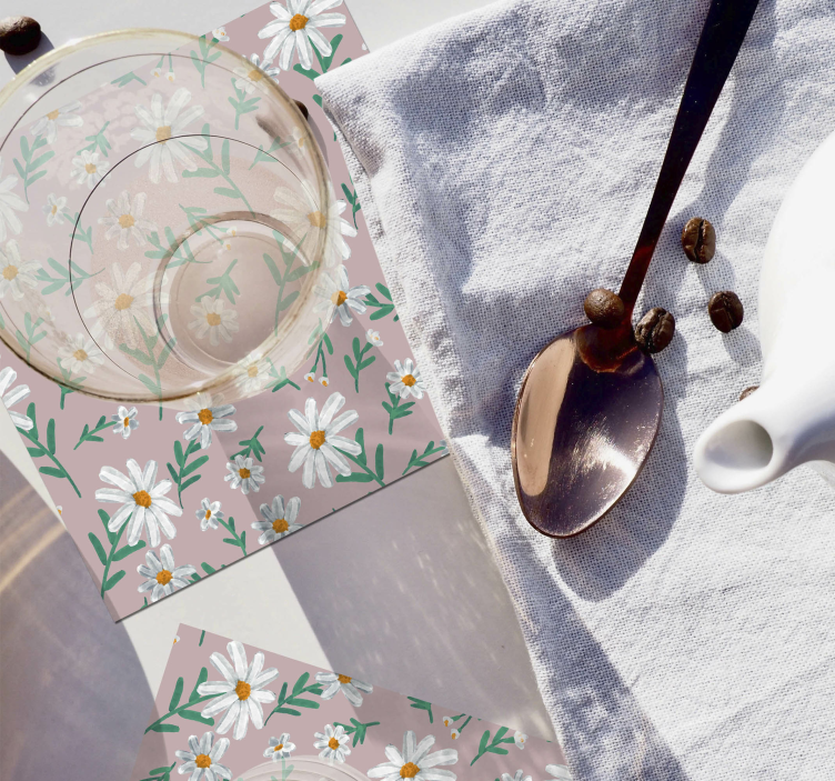 70-talls blomster tusenfryd coaster - Tenstickers