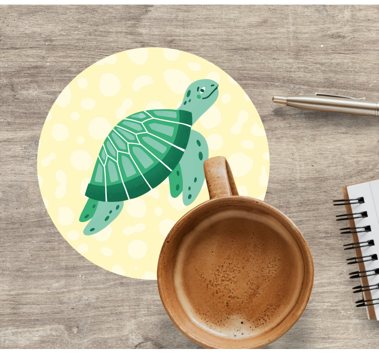 Baby skilpadde svømming underlag moderne - Tenstickers