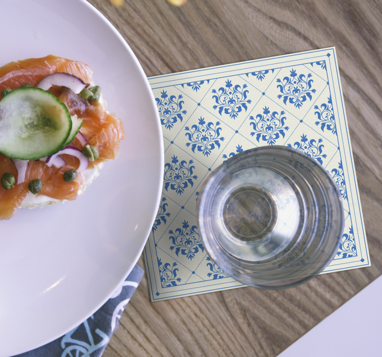 Blomster fliser mønsterolbrikker - Tenstickers