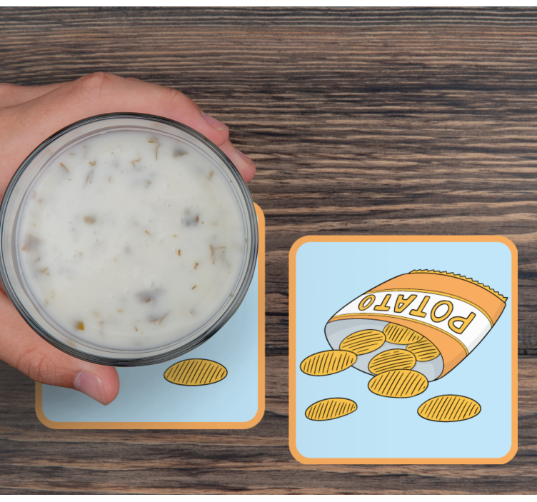 Chips flere vinyl drikke-underlegg - Tenstickers