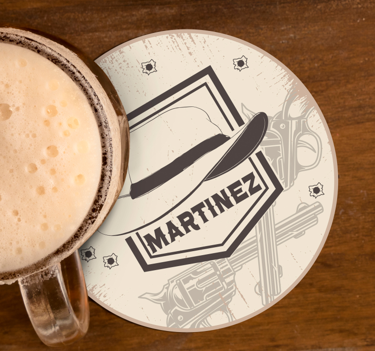 Cowboyhatt med navnedriksjebane - Tenstickers