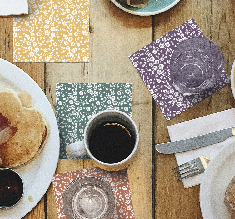 Elegant blomstermønster-dalbane - Tenstickers