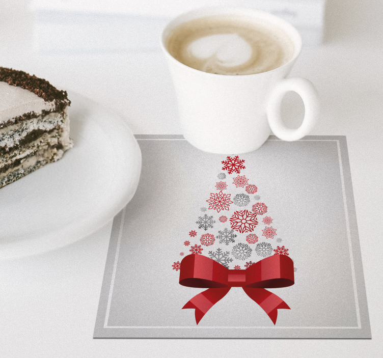 Elegant juletre drink coaster - Tenstickers