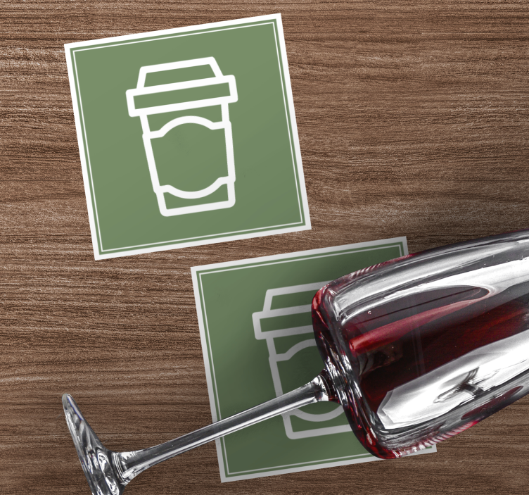 Fantastisk kaffekopp piktogram underlag moderne - Tenstickers