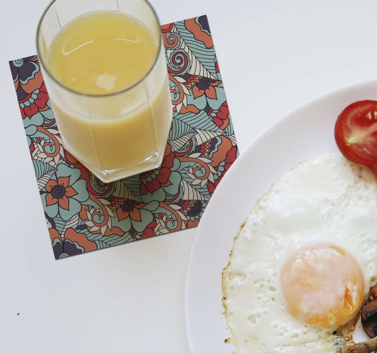 Paisley-trykk blomsterbane - Tenstickers