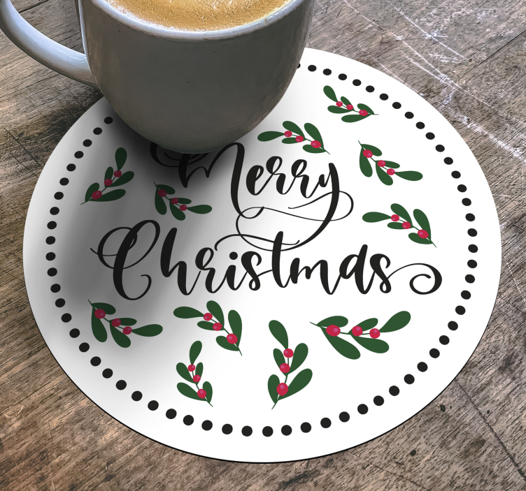 God juletre drink coaster - Tenstickers