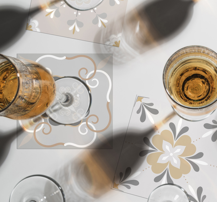 Blomsterinspirert flisebaner - Tenstickers