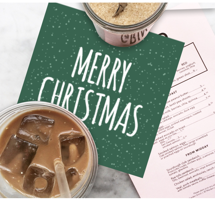 Grønn bakgrunn julebaner - Tenstickers