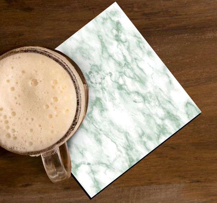 Grønn marmor drink coaster - Tenstickers