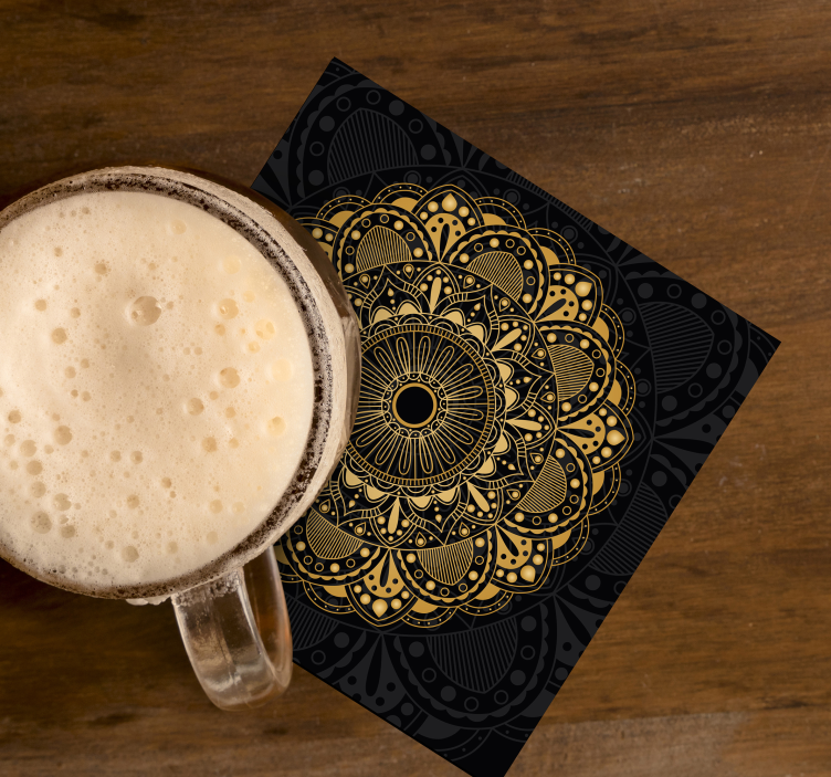 Gull mandala drink coaster - Tenstickers