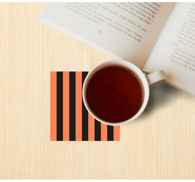 Halloween farger striper coasters - Tenstickers