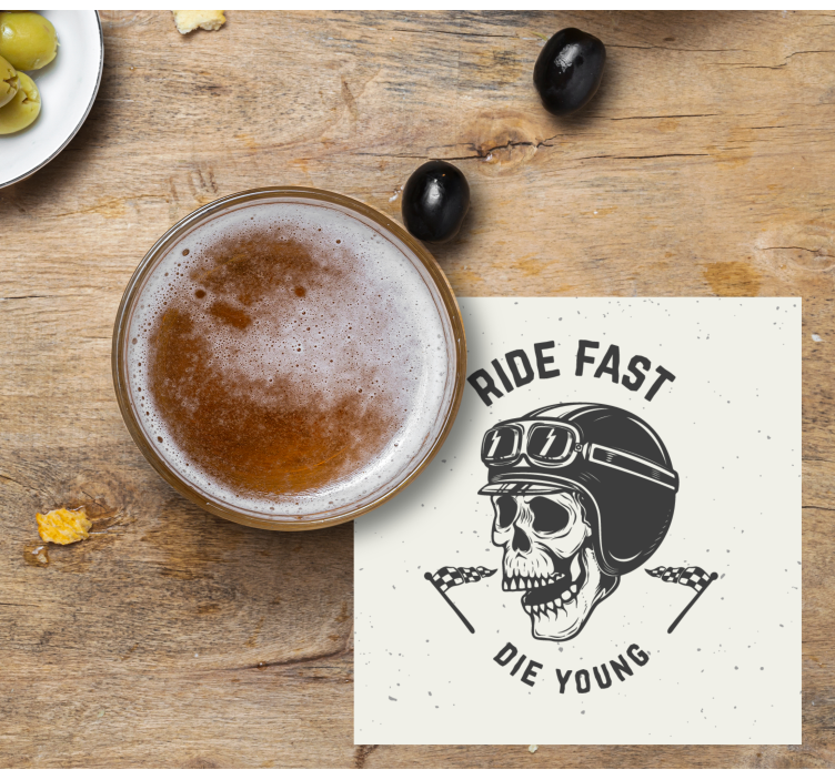 Hodeskalle med racingbriller underlag nerdete - Tenstickers