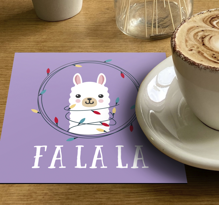 Jul alpakka drink coaster - Tenstickers