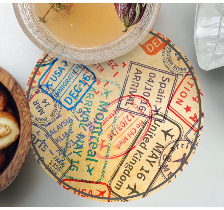 Reise frimerker moderne coasters - Tenstickers