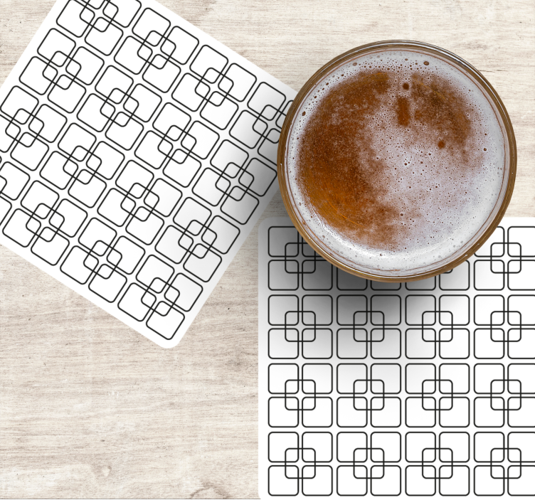 Sorte firkanter urbane mønster underlag moderne - Tenstickers